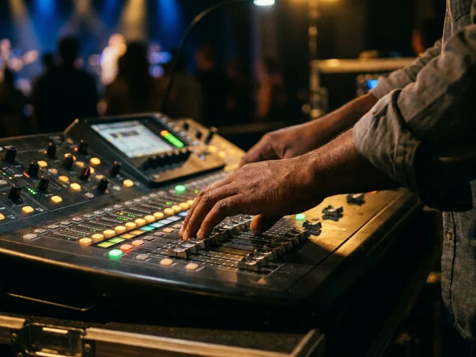 Front of house console mid show